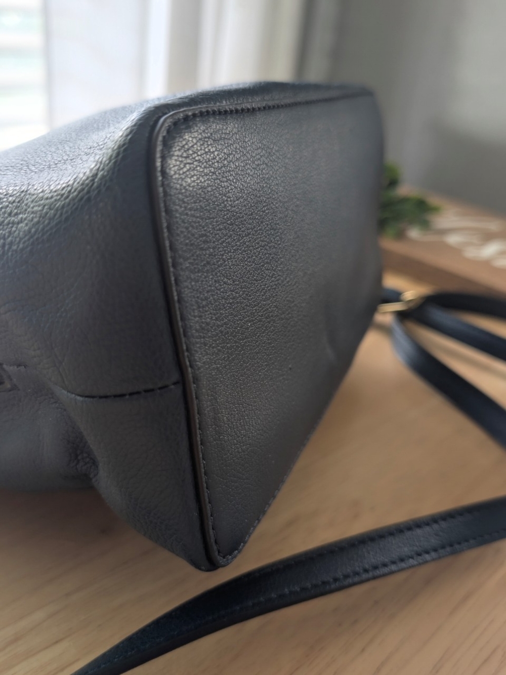 Fossil Lana Navy Leather Satchel Handbag - Picture 7 of 14